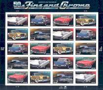 50s Fins and ChromeUnited States, 2008Mint Sheet of 20 Stamps